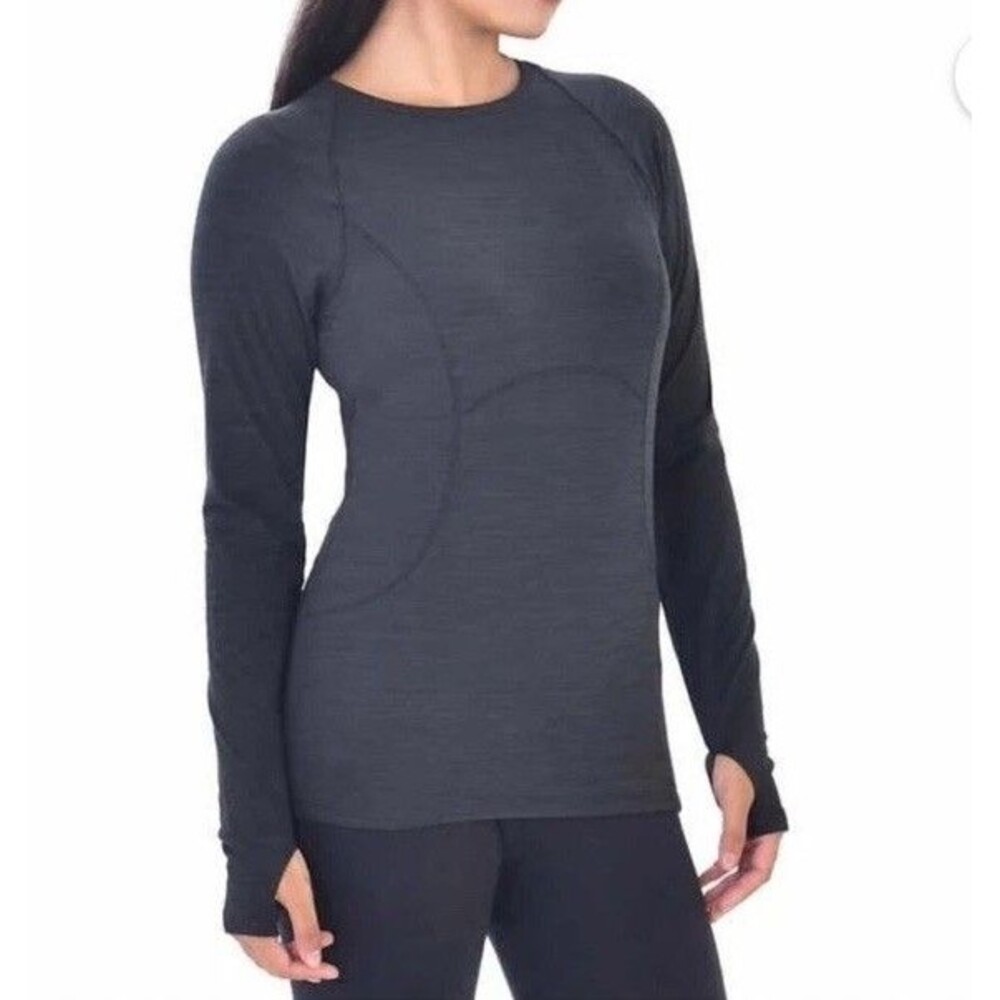 Spyder Active Top Ladies XL Black Zipper Pocket Stretch Long Sleeve Base Layer